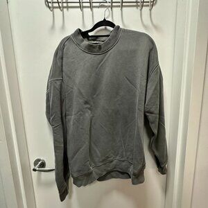 Abercrombie & Fitch Soft Fleece Crewneck Sweater Dark Grey in Size M